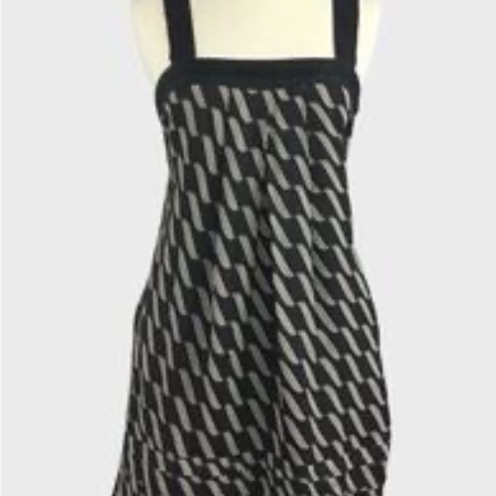 Maeve Black and White Sleeveless Mini Sundress